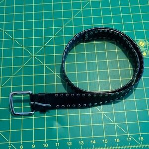 Guess Black Riveted Leather Belt Medium